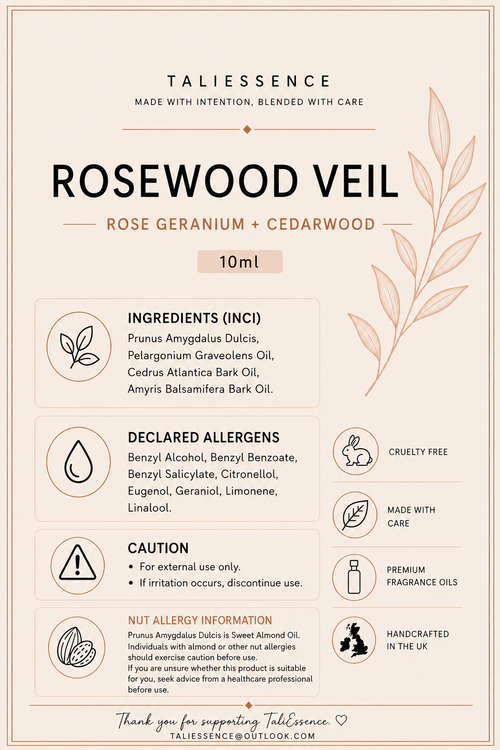 Rosewood Veil: Rose Geranium + Cedarwood